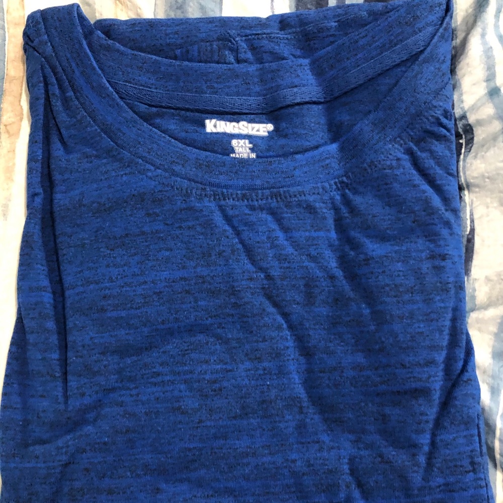 King size Long Sleeve Blue Shirt Size 6XL